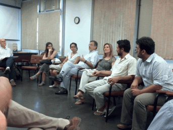 Da esquerda para a direita: Francisco, Maria Andrea, Magali, Hugo, Ana Talak, Filipe e Fernando