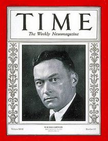 Walter Lippmann en la portada del semanario Time.